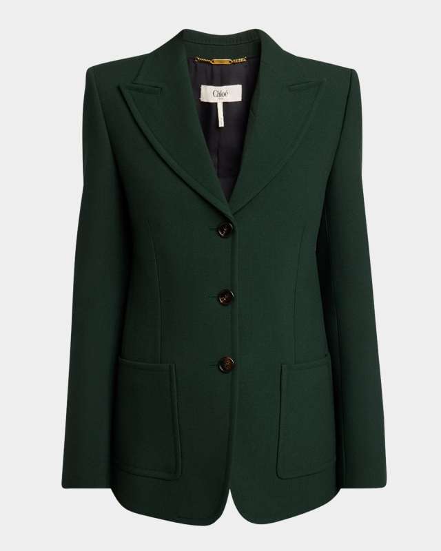 Single-Breasted Wool Jacket